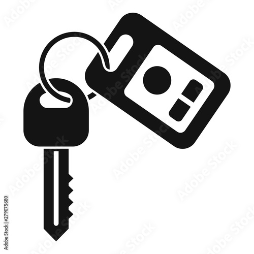 Car key security icon. Simple illustration of car key security vector icon for web design isolated on white background