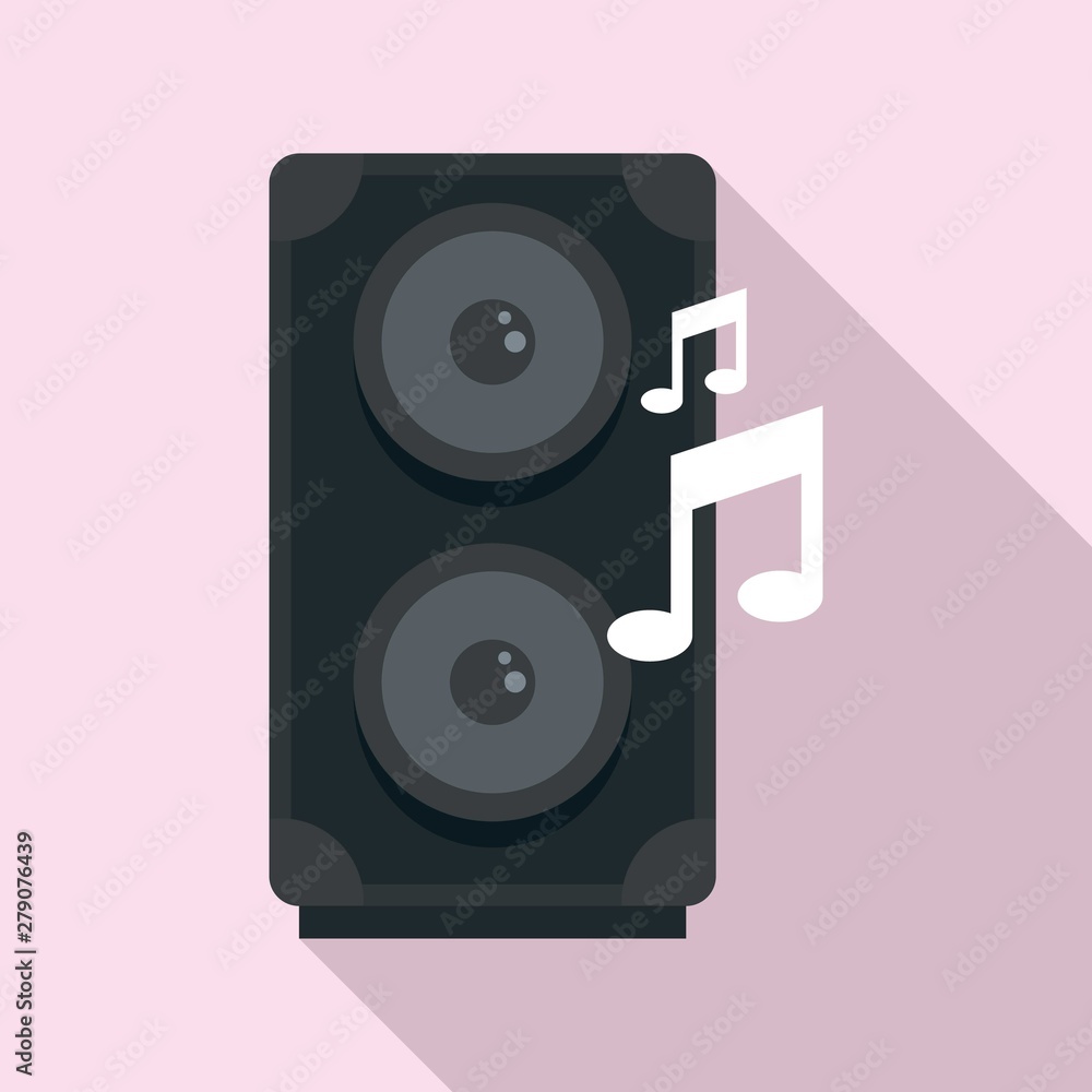 Music speaker icon. Flat illustration of music speaker vector icon for web design Music speaker icon. Flat illustration of music speaker vector icon for web design