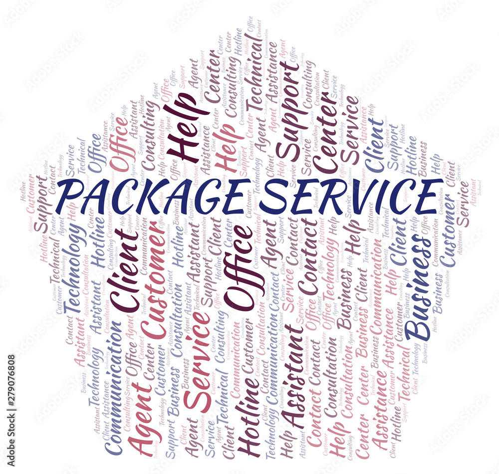 Obraz premium Package Service word cloud.