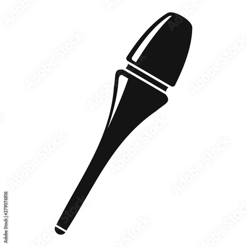 Rhythmic gymnastics plastic clubs icon. Simple illustration of rhythmic gymnastics plastic clubs vector icon for web design isolated on white background