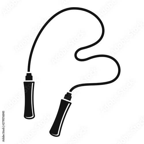Jumping rope icon. Simple illustration of jumping rope vector icon for web design isolated on white background
