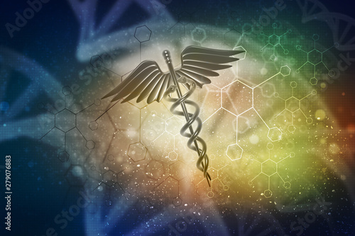 3d illustration Health care and medical logo 