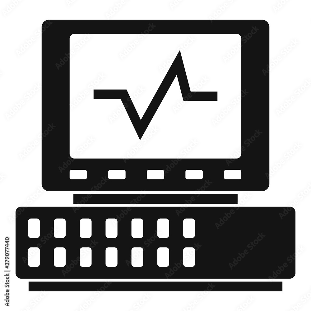 Heart monitor icon. Simple illustration of heart monitor vector icon for web design isolated on white background Heart monitor icon. Simple illustration of heart monitor vector icon for web design isolated on white background
