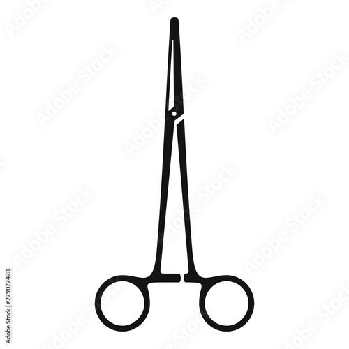 Surgery forceps icon. Simple illustration of surgery forceps vector icon for web design isolated on white background