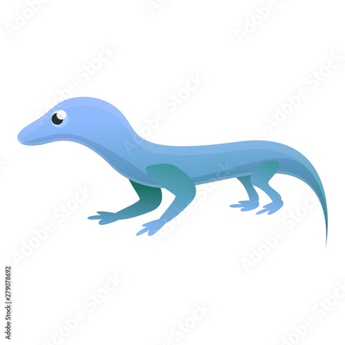 Blue lizard icon. Cartoon of blue lizard vector icon for web design isolated on white background