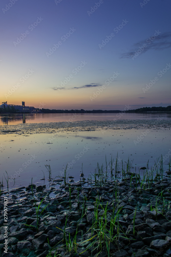 Sunset over the lake.