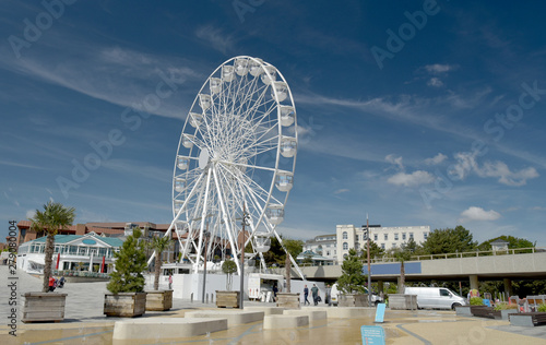 Schilderij op canvas Ferris wheel on Bournemouth promenade, Dorset