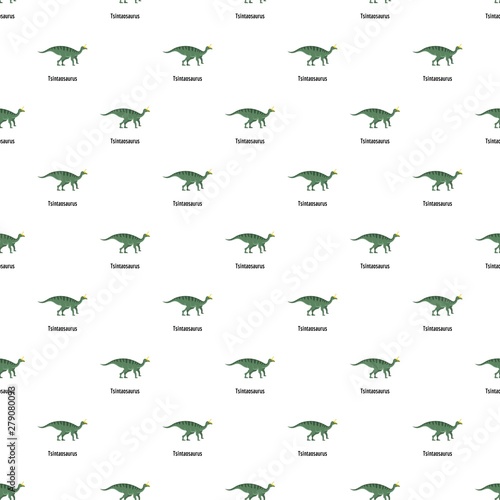 Tsintaosaurus pattern seamless vector repeat for any web design photo