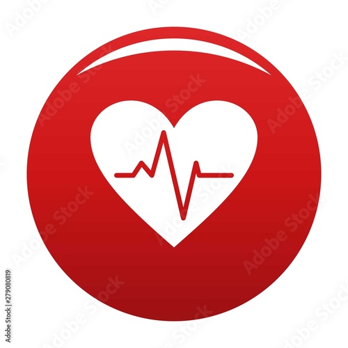 Healthy heart icon. Simple illustration of healthy heart vector icon for any design red