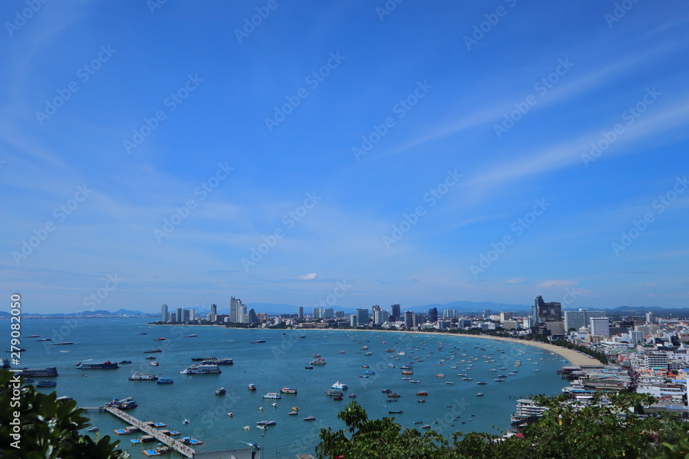 view of port of pattaya Thailand