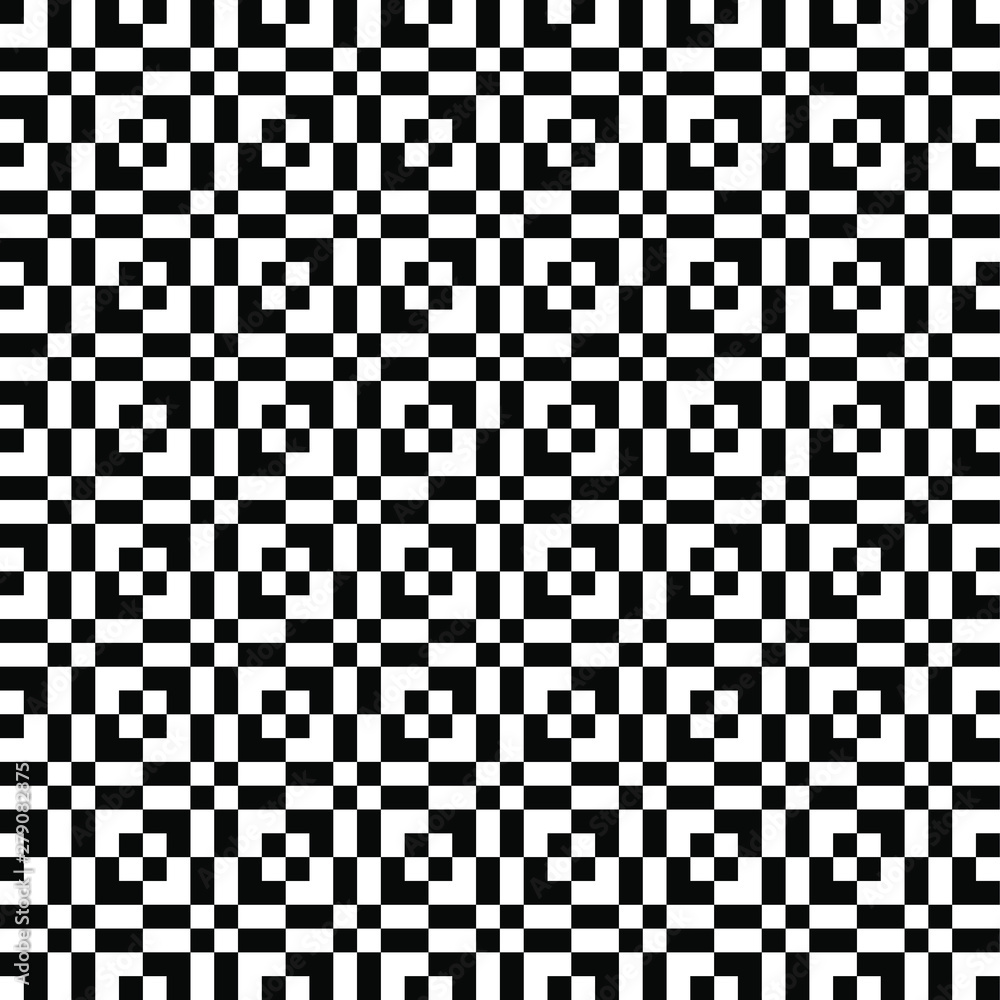 Black and white texture with optical illusion. Abstract geometric background. Seamless pattern. Black and white texture with optical illusion. Abstract geometric background. Seamless pattern.