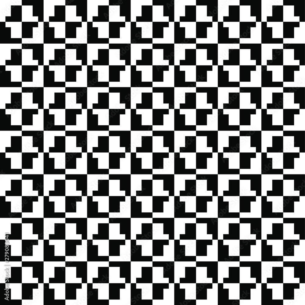 Fototapeta premium Black and white texture. Abstract geometric background. Seamless pattern. Cellphone case decoration idea.