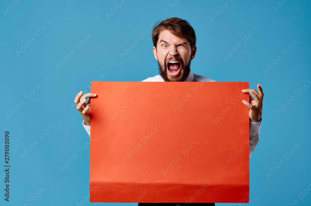 young man with a box young man with a box