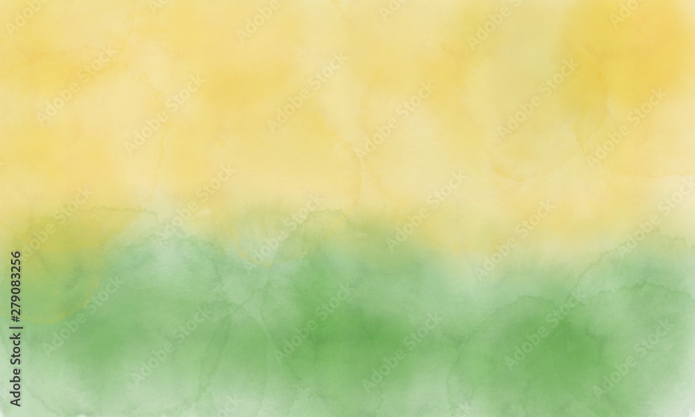 abstract green and yellow watercolor background