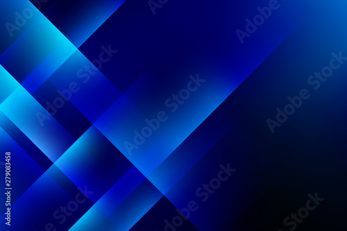 Blue light line shape abstract graphic on dark background.