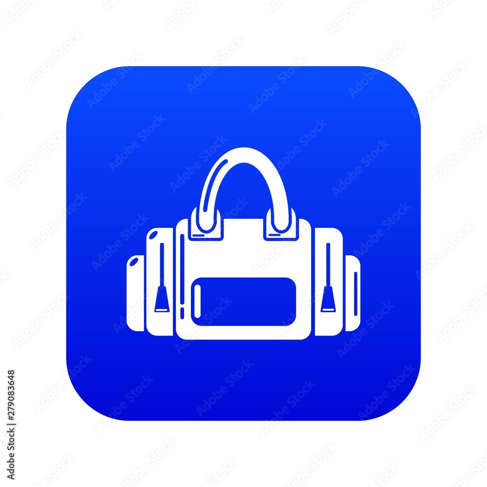 Fitness bag icon. Simple illustration of fitness bag vector icon for web Fitness bag icon. Simple illustration of fitness bag vector icon for web