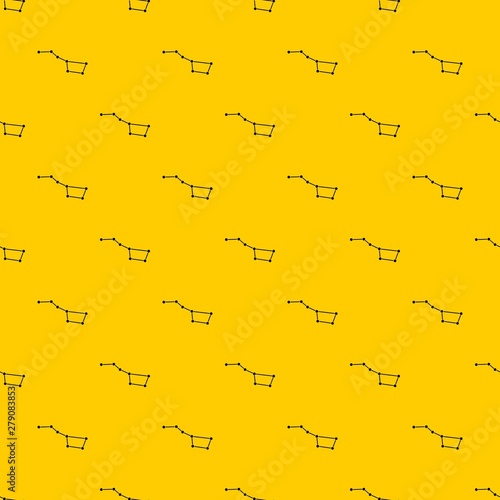 The Great Bear constellation pattern seamless vector repeat geometric yellow for any design