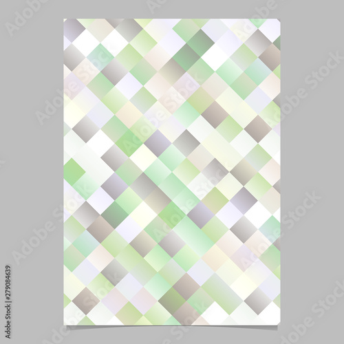 Geometrical colorful modern trendy diagonal square pattern poster template design - abstract vector brochure graphic