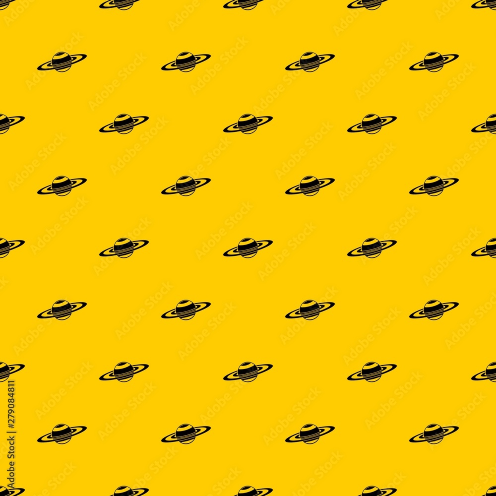 Saturn rings pattern seamless vector repeat geometric yellow for any design