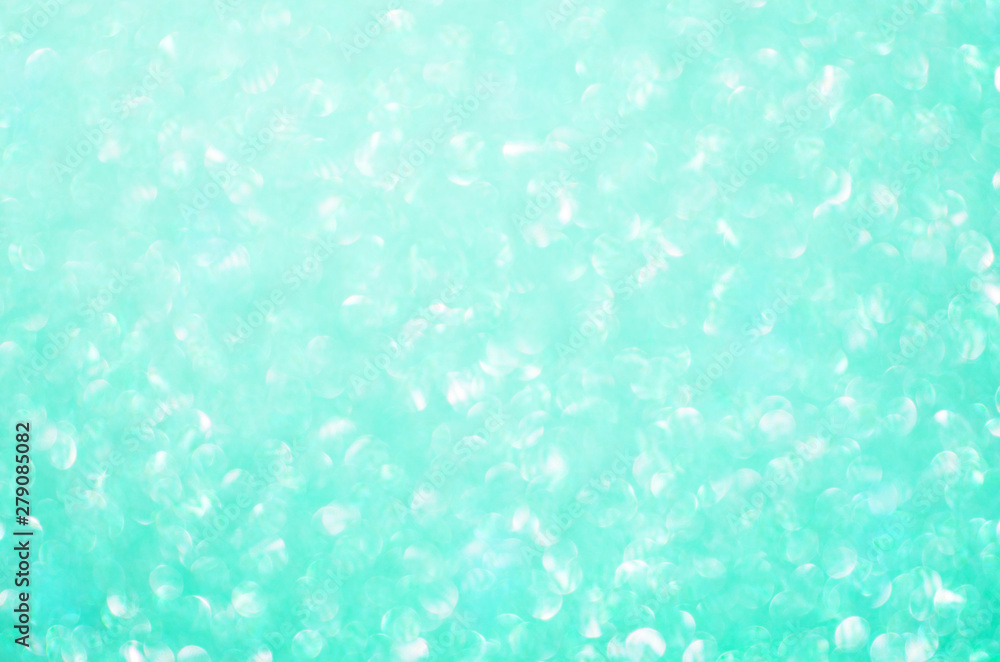 Turquoise glitter bokeh background. Festive concept. - Image Turquoise glitter bokeh background. Festive concept. - Image