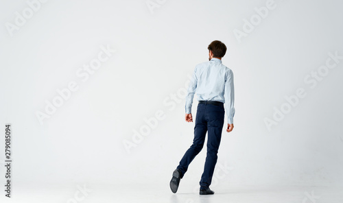 businessman walking on a tightrope