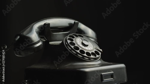Wallpaper Mural An old telephone on black background Torontodigital.ca