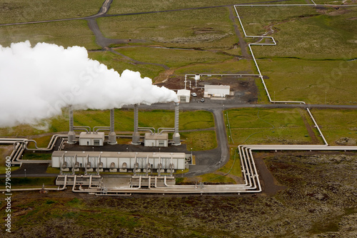 Geothermal power station in Iceland renewable energy eco friendly