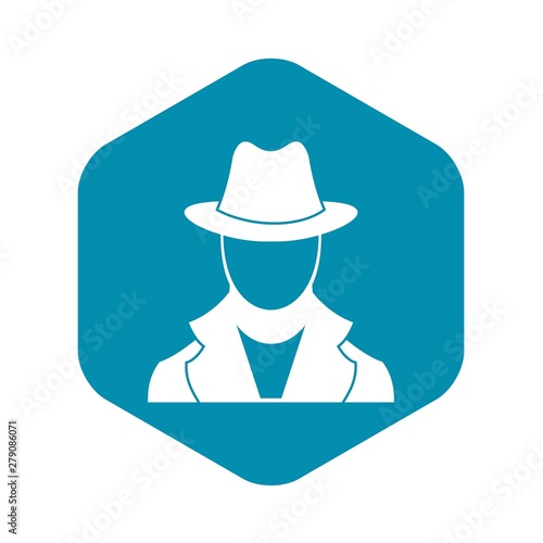 Spy icon. Simple illustration of spy vector icon for web