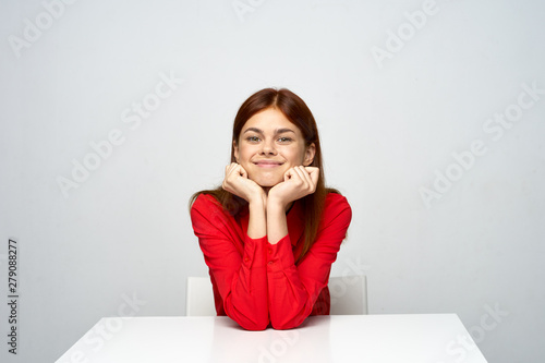 young woman with laptop