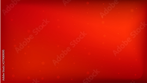 Beautiful Red Christmas Background with Falling Snowflakes. Vector Falling Snowflakes on a Red Background. 