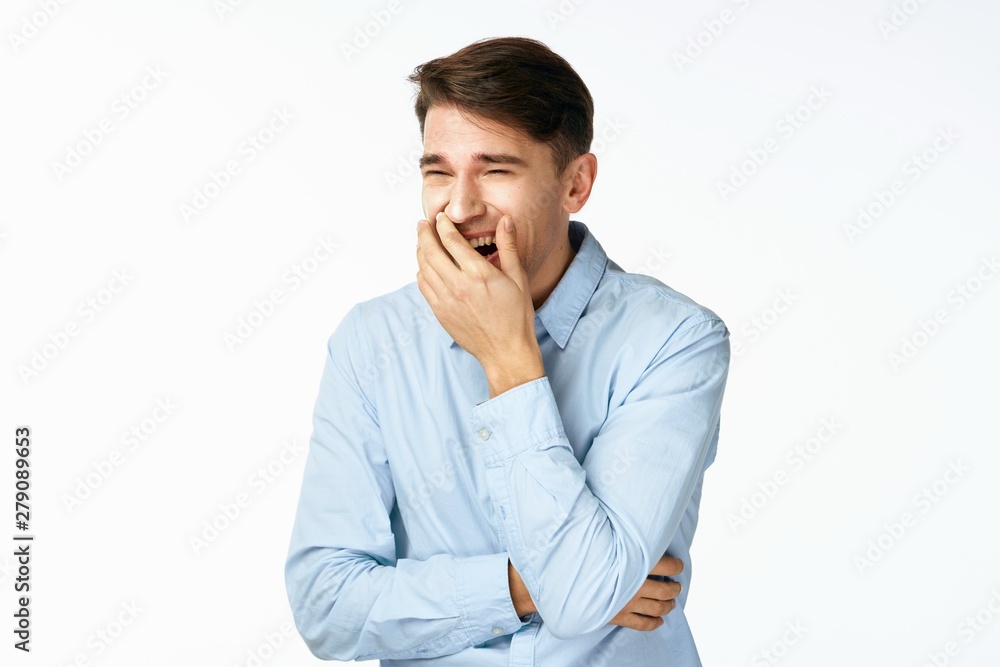 portrait of young man isolated on white background portrait of young man isolated on white background
