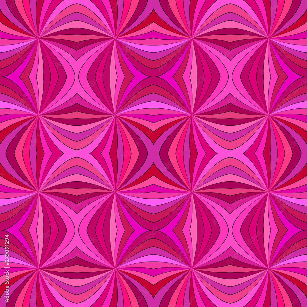 Pink seamless abstract hypnotic swirl burst stripe pattern background - vector design