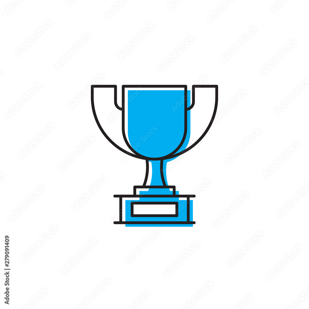 Trophy cup vector icon isolated on white background Trophy cup vector icon isolated on white background