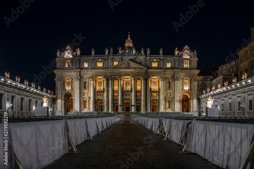 Vatican city at night, Rome, Italy
