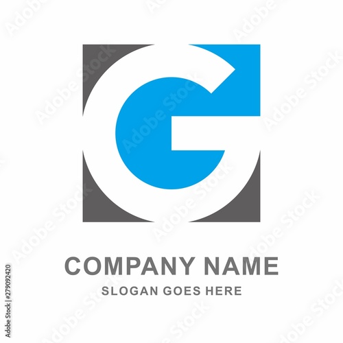 Monogram Letter G Business Company Vector Logo Design Template