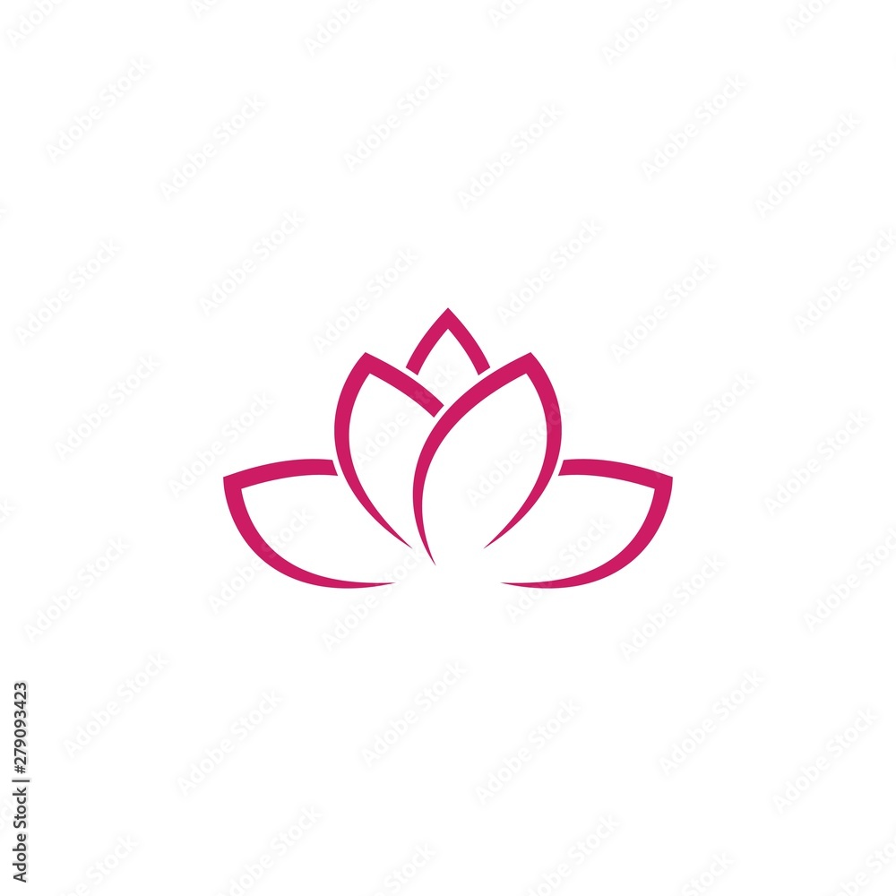 Fototapeta premium Lotus flowers logo Template