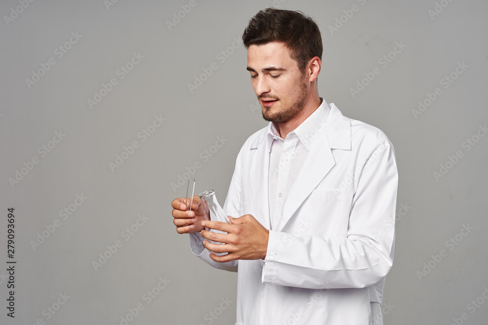 young man with a glass of white wine