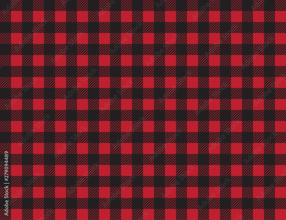 Vecteur Stock buffalo plaid pattern. red and black squares seamless  background. ruby lumberjack buffalo plaid seamless pattern. | Adobe Stock