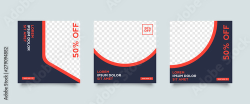 Modern promotion square web banner for social media post template. Elegant sale and discount promo backgrounds fo digital marketing