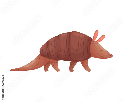 Brown battleship. Vector illustration on white background.