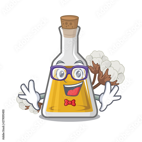 Geek cottonseed oil isolated in the character
