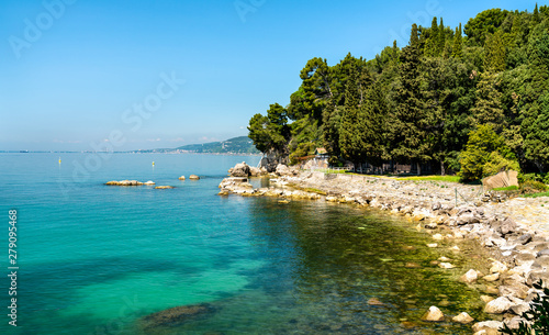 Beach near Miramare Castle - Gulf of Trieste, Italy