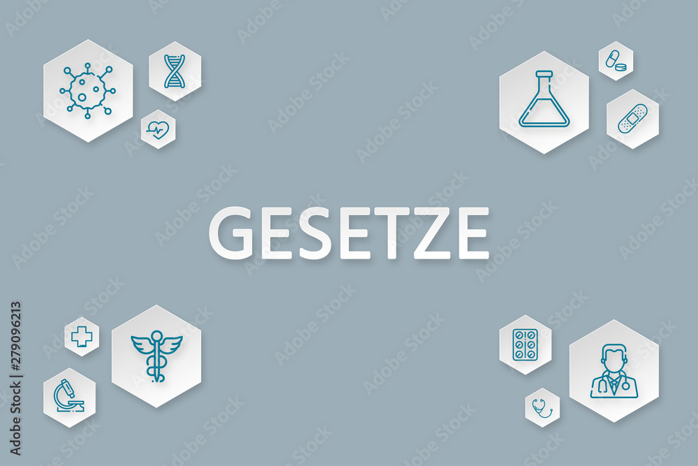 Naklejka premium Pharma Gesetze