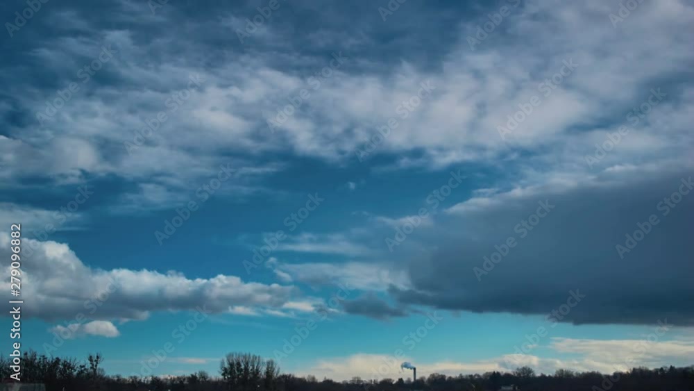 Dramatic time lapse with blue sky and clouds. 4K resolution Dramatic time lapse with blue sky and clouds. 4K resolution