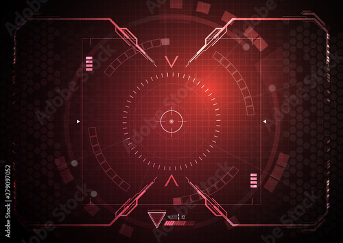 Red Gaming Interface Data Digital Technology