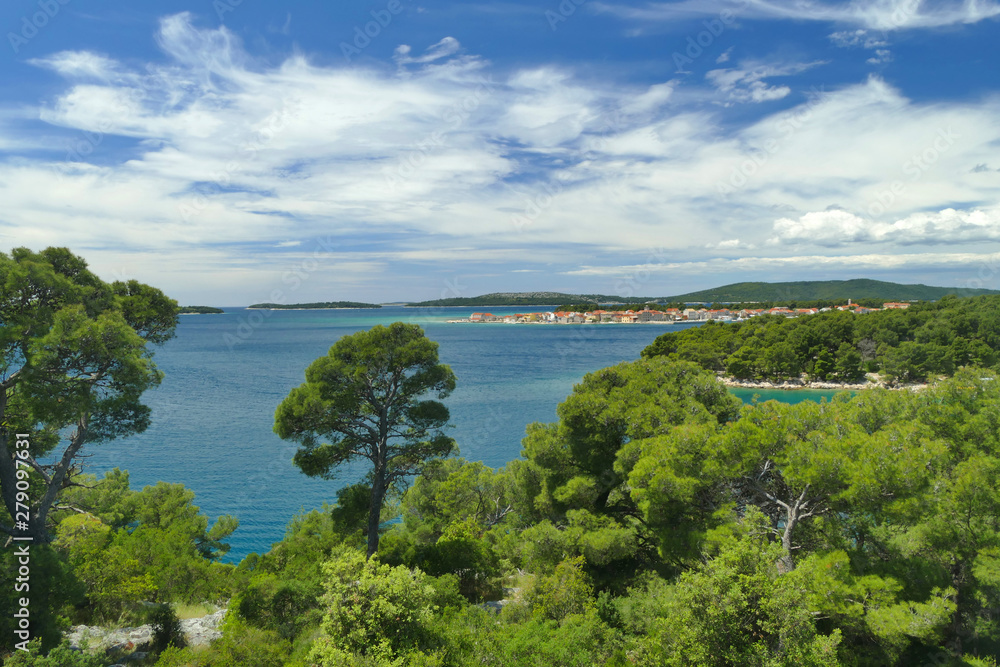 Wild coast with pine trees and sandy beaches in Croatia Wild coast with pine trees and sandy beaches in Croatia