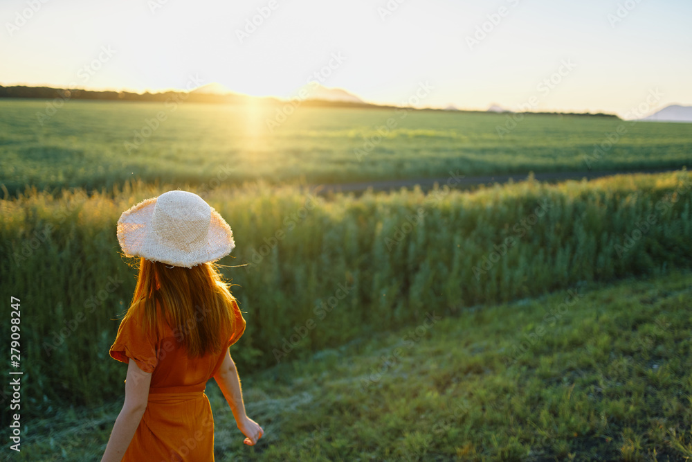 little girl in the field