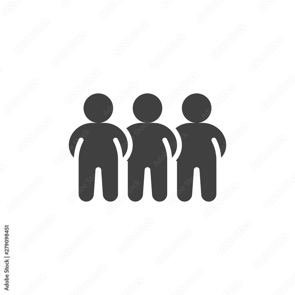 Crowd of people vector icon. Three men standing filled flat sign for mobile concept and web design. Teamwork group glyph icon. Symbol, logo illustration. Vector graphics Crowd of people vector icon. Three men standing filled flat sign for mobile concept and web design. Teamwork group glyph icon. Symbol, logo illustration. Vector graphics