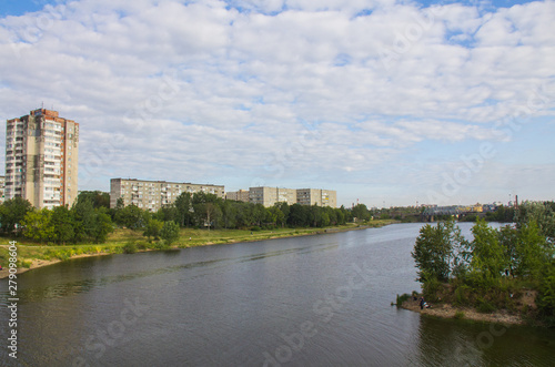 Sheksna's large coast with landscaping and housing, Cherepovets