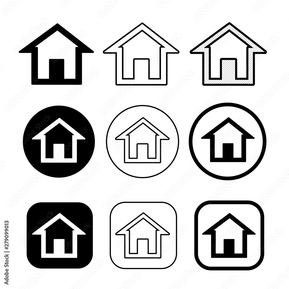 simple house and home icon symbol sign simple house and home icon symbol sign